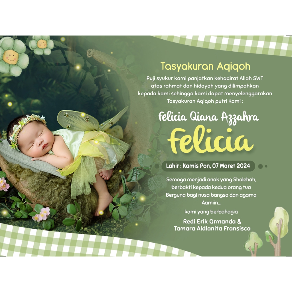 

Stiker Aqiqah - Kartu Nama Bayi - Kartu Aqiqah - Stiker Tasyakuran Aqiqah