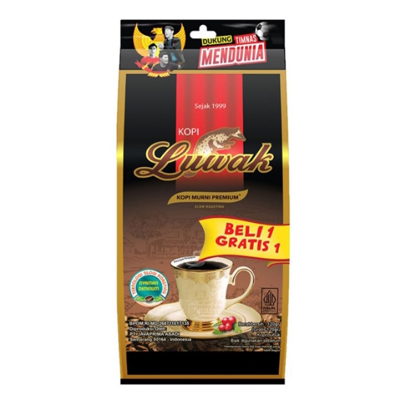 

Luwak Kopi Murni Premium Beli 1 Gratis 1(2x120g) Murah