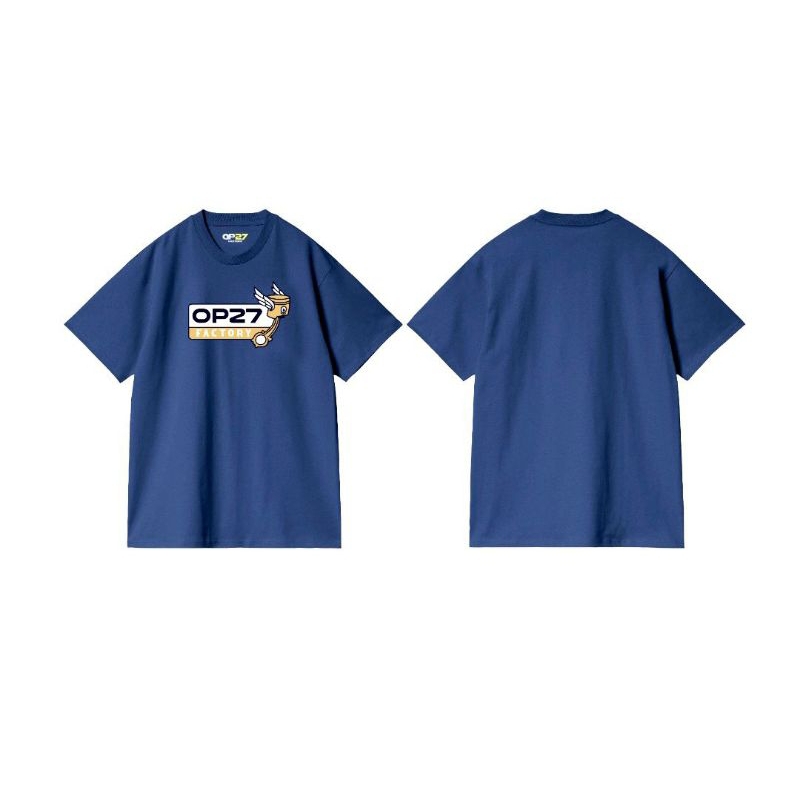 kaos tshirt op27fctory - grey blue piston