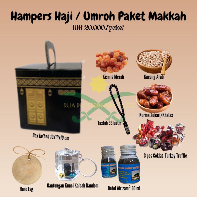 

Toko Dua Putri Surabaya Paket Oleh-Oleh Haji dan Umroh Premium Murah berkualitass