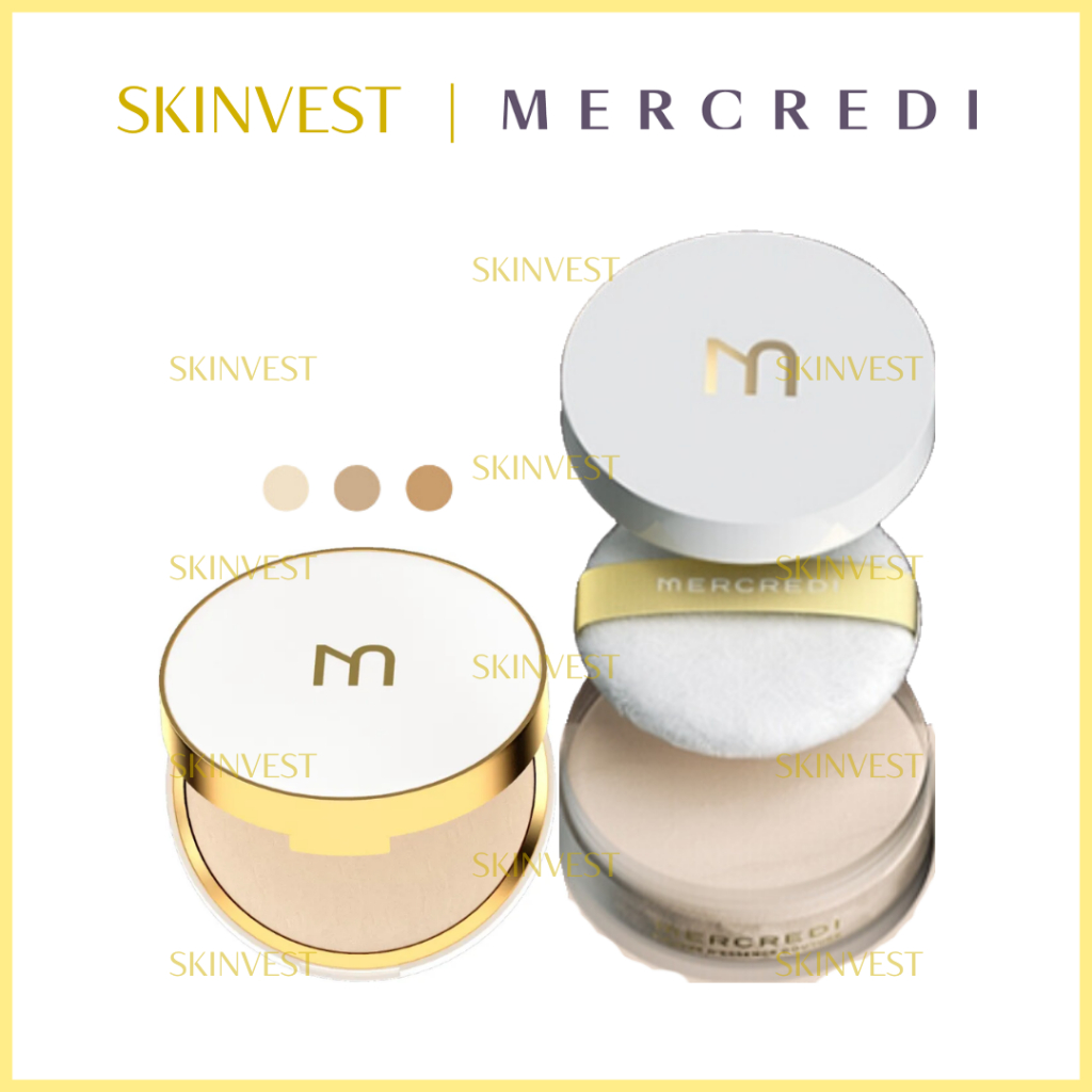MERCREDI Powder Poudre D'Essence Couture PDC Velvet Translucent Loose Skinfinite Luxe Flawless Finish Compact 01 02 03 Bone Sand Honey 2.5 10 30 g