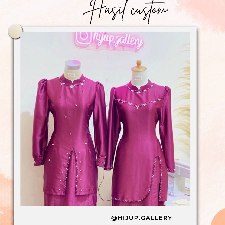 Borong Meriah  JASA JAHIT DRESS BRIDESMAIDS  BAJU KURUNG MALAY  WISUDA  SERAGAM LEBARAN