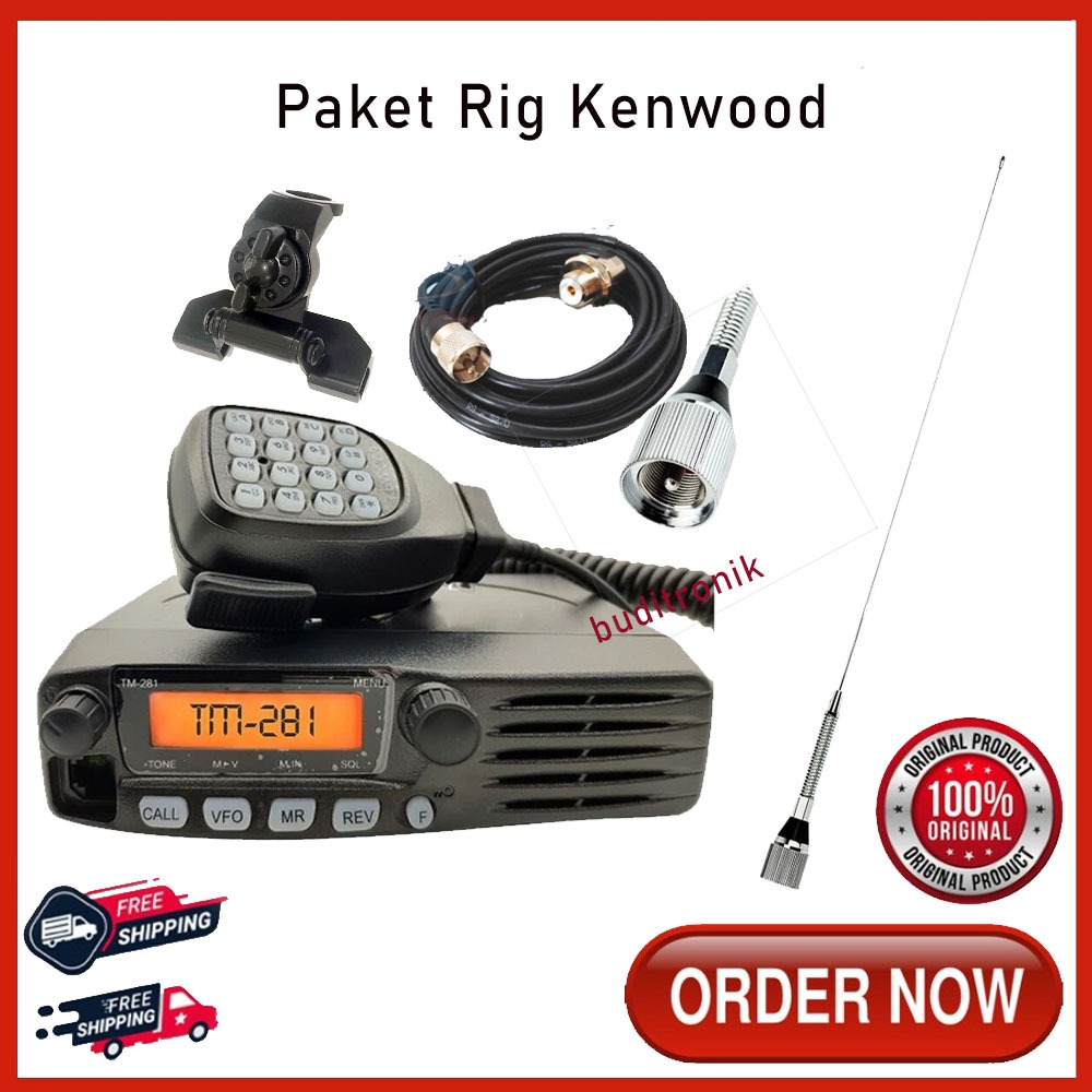 Paket RADIO RIG KENWOOD TM-281A VHF / RADIO RIG KENWOOD PAKET FULL SET ANTENA MOBIL