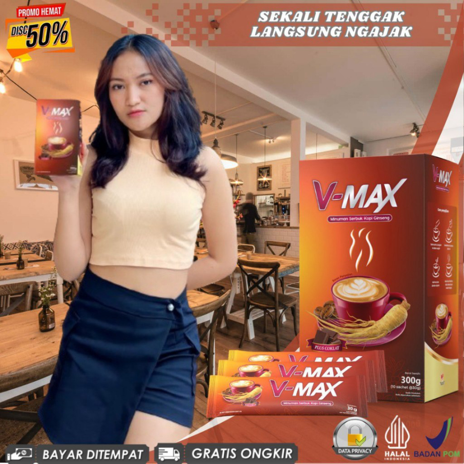 VMAX COFFEE KOPI PERANGSANG WANITA RASA COKELAT BIKIN PASANGAN HORN  HORNI SEMALAMAN ORIGINAL BPOM