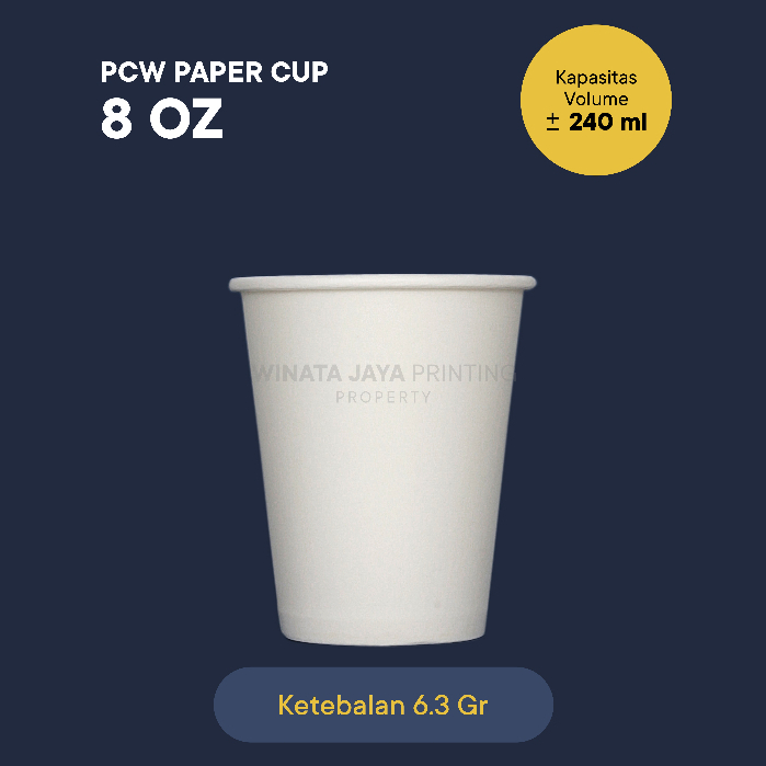 SABLON CUP HOT PAPER CUP / GELAS KERTAS MINUMAN PANAS 8 OZ