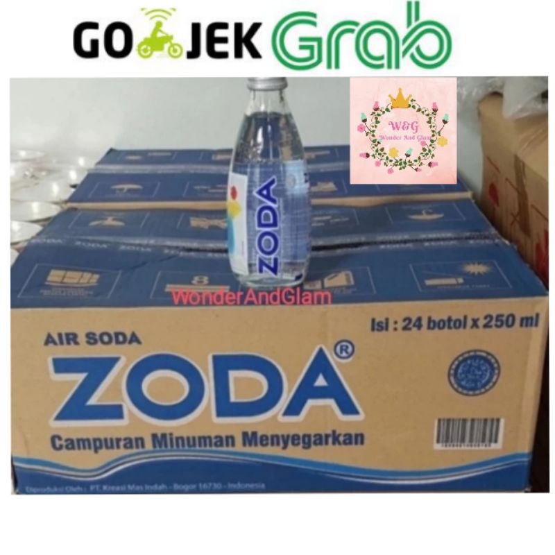 

Zoda Air Soda 250ml Botol | Air Soda Tawar Botol 250ml 1 Dus 24Btl