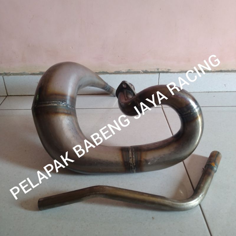 TABUNG PERUT GEMBUNG KNALPOT UDANG TRAIL NINJA 2 TAK RX KING RX Z SATRIA 2 TAK FIZR MODEL KTM PNP RA