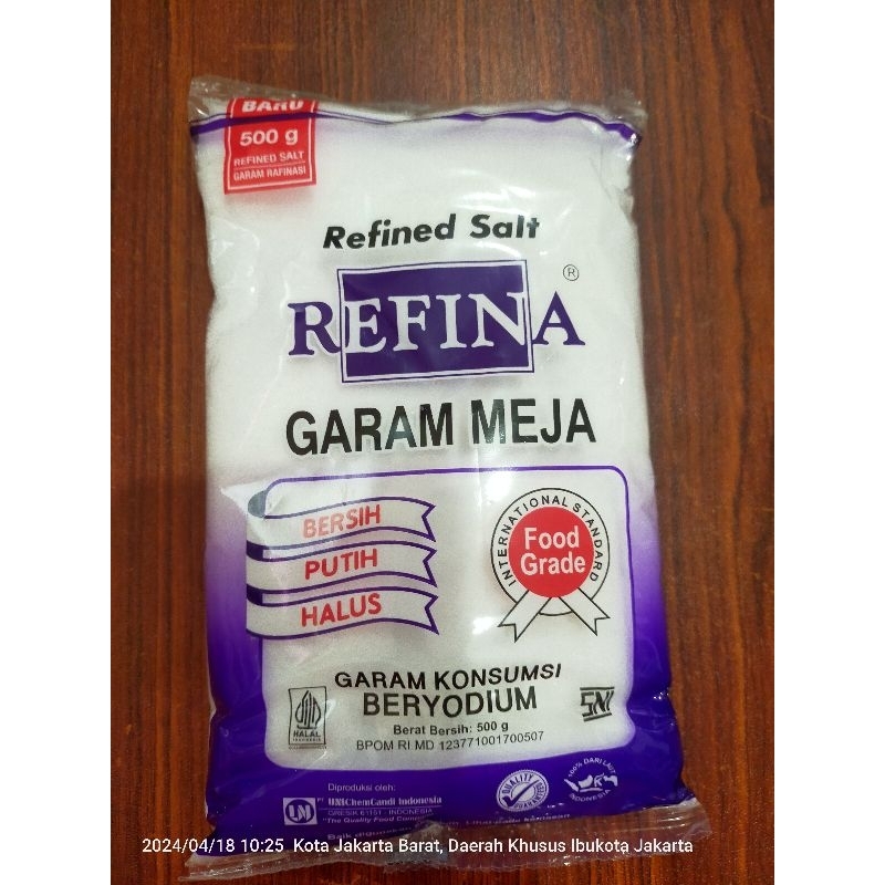 

REFINA GARAM MEJA 500 GR