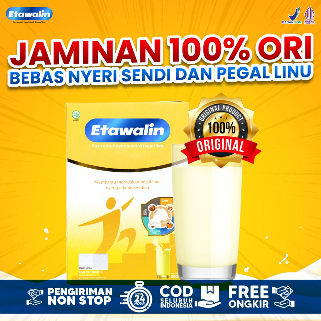 

ETAWALIN Original Susu Kambing Etawa Obat Herbal Asam Urat Rematik Nyeri Sendi dan Pegal Linu BPOM