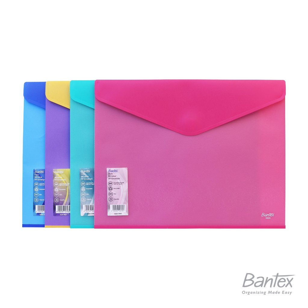

Bantex Duro Bi-Colour PP Envelope Folder File Amplop A4 - 3226