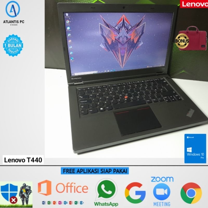 Laptop Lenovo T440/T400 Core i5 Gen 4 Ram 4GB/8GB SSD 128GB/500GB Windows 10 SIAP PAKAI 