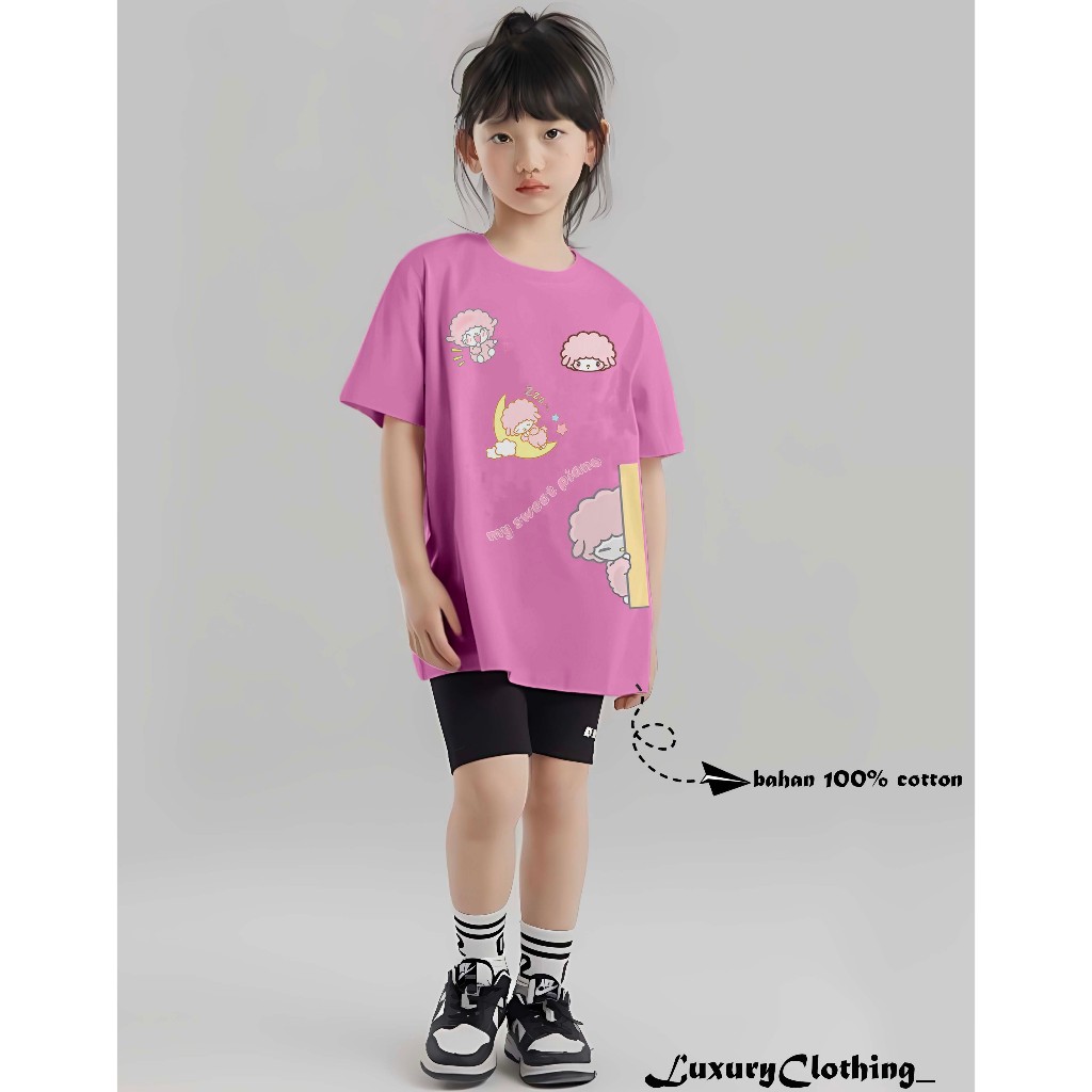 Baju Kaos Anak Perempuan My Sweet Piano Bahan Premium