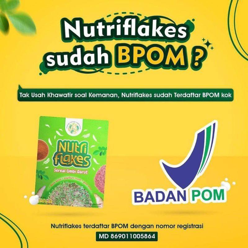 

Nutriflakes - Makanan Sarapan Sereal Perbaiki System Sistem Pencernaan Kontrol Kadar Gula Darah