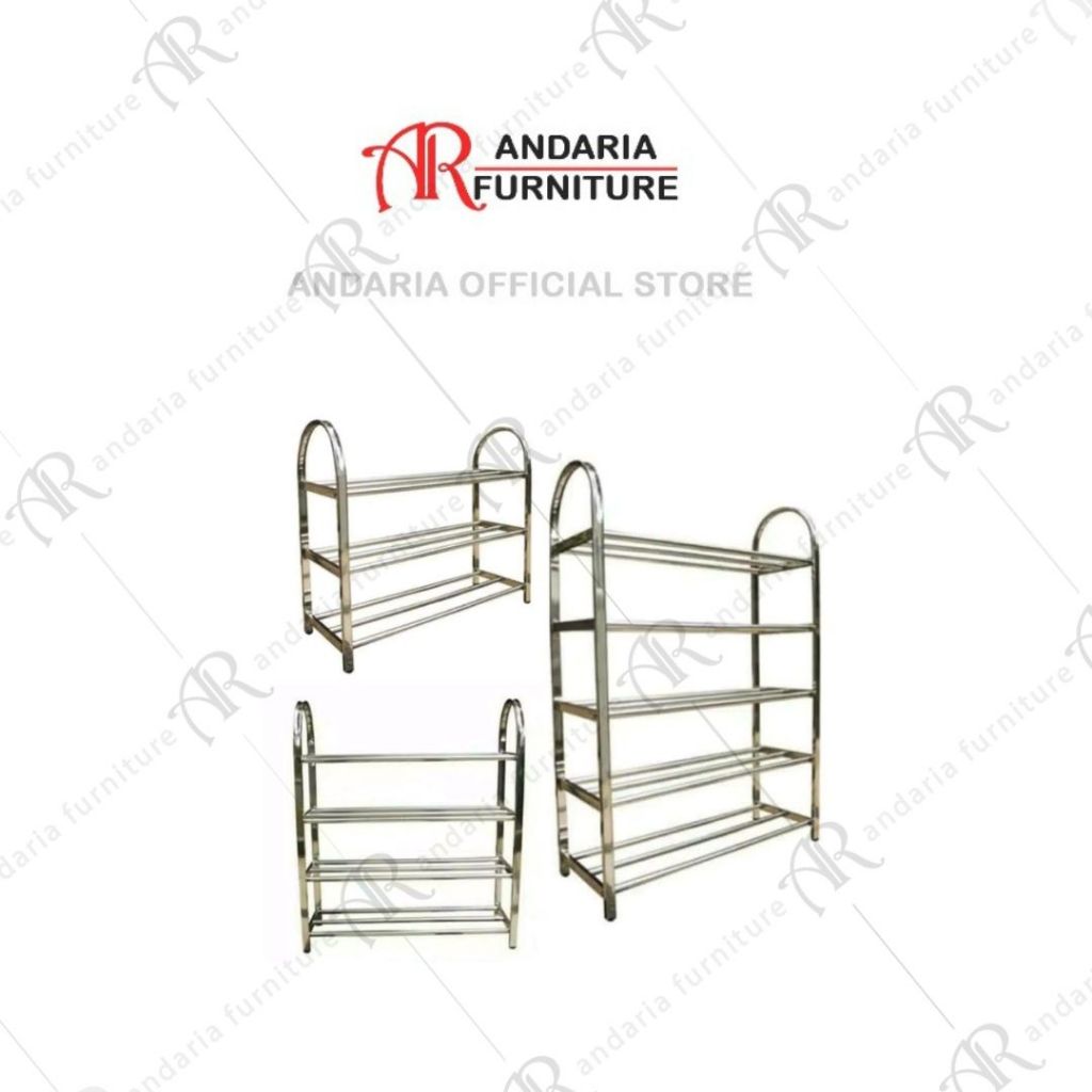 RAK SEPATU ALUMINIUM | Rak Sepatu Alfa 4 Susun | Rak Sepatu Alfa 5 Susun