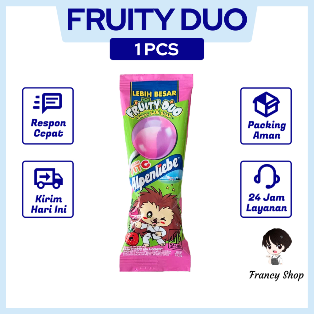 

Permen Lolipop Alpenliebe Lolly Fruity Duo 1 Pcs