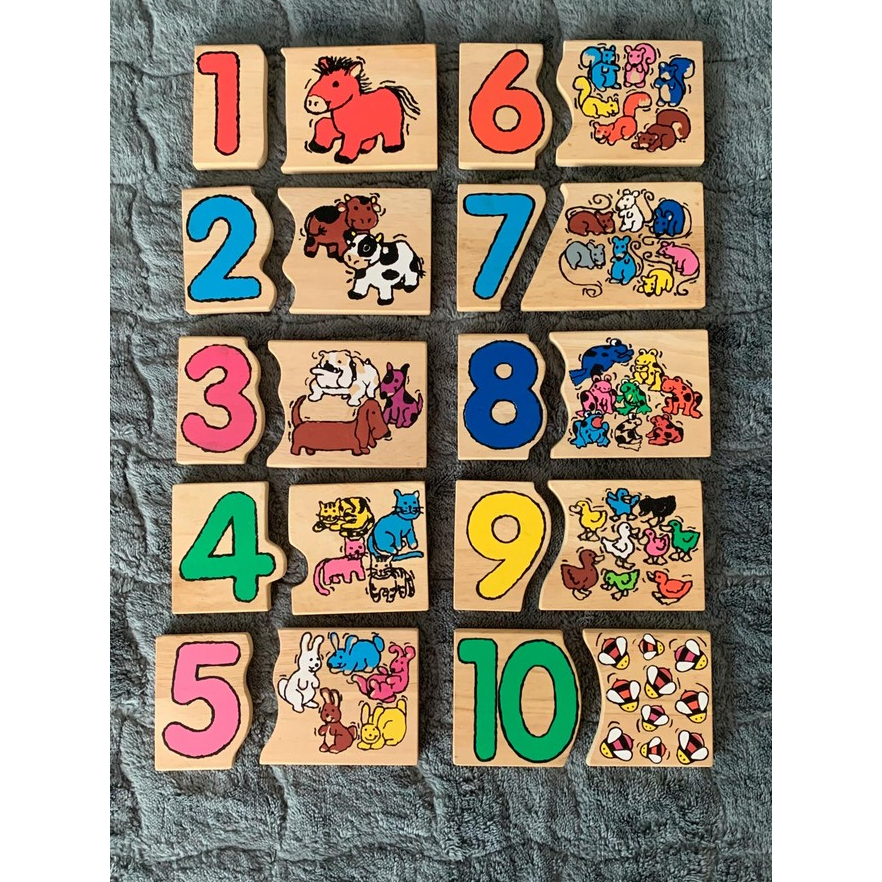 Preloved Mainan Kayu Wooden Toys - Numbers