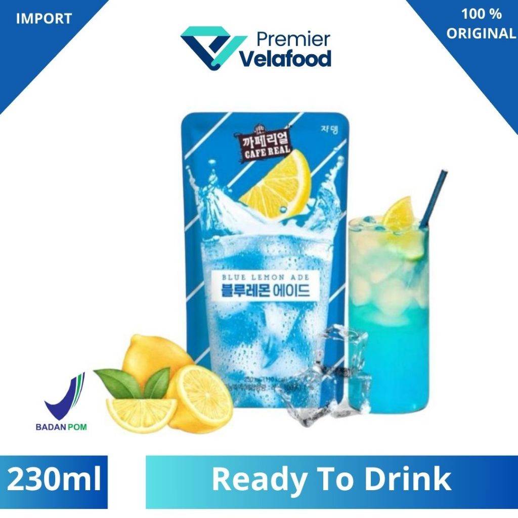 

[HALAL] JARDIN CAFE REAL BLUE LEMON ADE I JARDIN BLUE LEMON ADE KOREA - 230ml