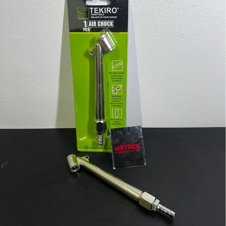 AU-AC0984 tire chuck 6" TEKIRO alat isi angin ban isian angin kompresor air tire chuck 6 inch Tekiro