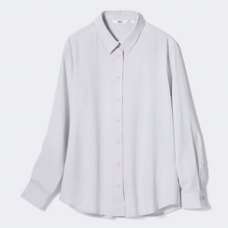 UNIQLO Blouse Women Kemeja Blus Rayon Wanita Lengan Panjang
