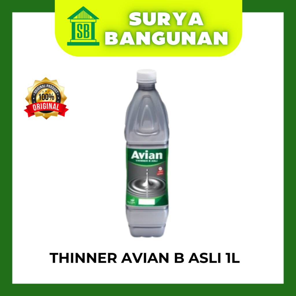TINER/THINNER AVIAN B ASLI 1L/Pengencer Cat Avian