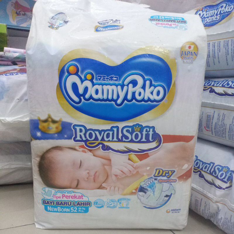 MAMYPOKO ROYAL SOFT NEWBORN 52 TIPE PEREKAT