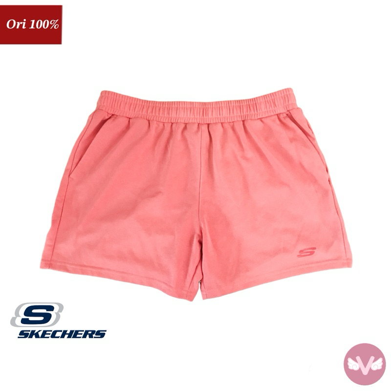 Skechers Shorts Celana Wanita Pink Peach Skechers Original 100% Celana Pendek Wanita Skechers Celana
