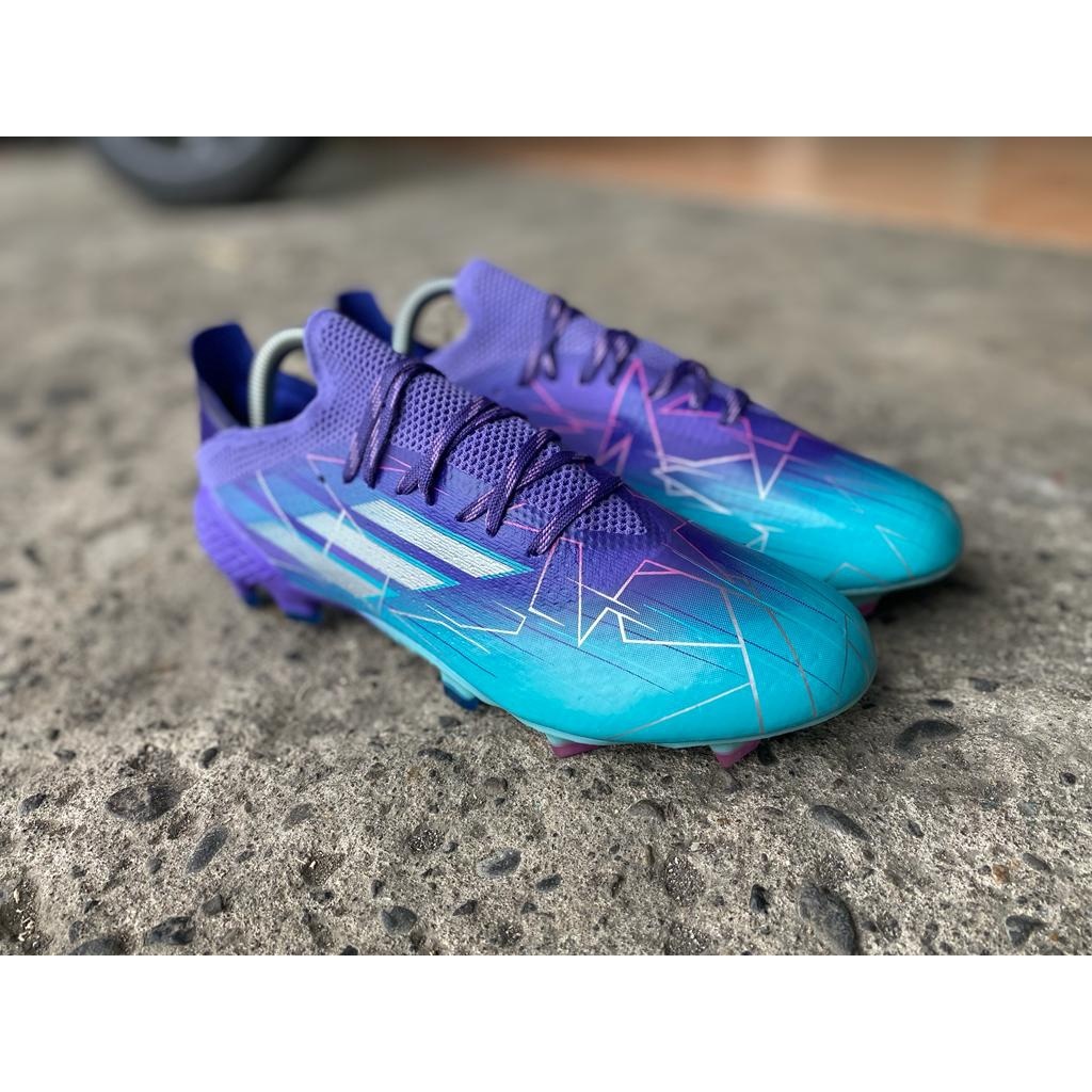 Sepatu Sepak Bola Soccer Adidas X Speedflow .1 FG - Purple Rush Silver Metallic Mint