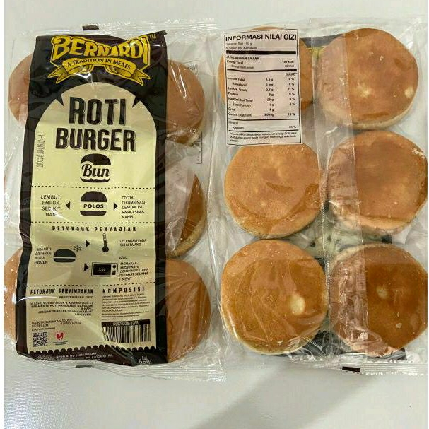 

Bernardi Roti Burger polos isi 6pcs