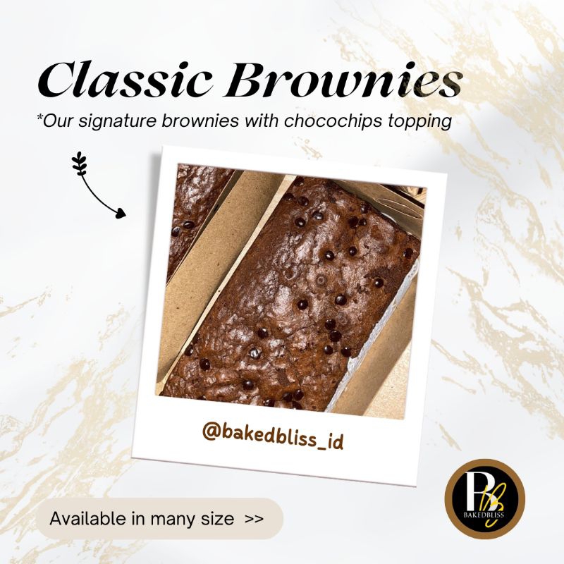 

Classic Brownies / Jual Fudgy Brownies Pasuruan