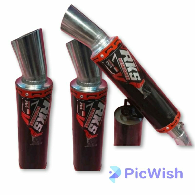 silincer knalpor original RkS drag muffler blac series all motor matic inlet 38