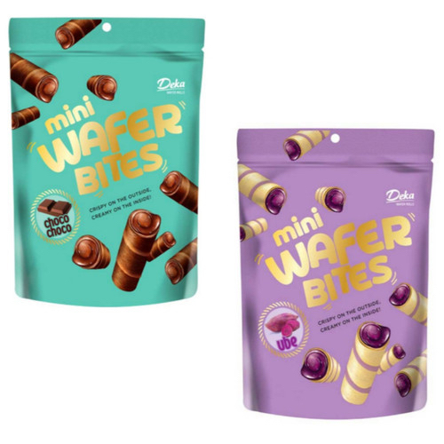 

Deka mini wafer bites ube / choco 80 gram