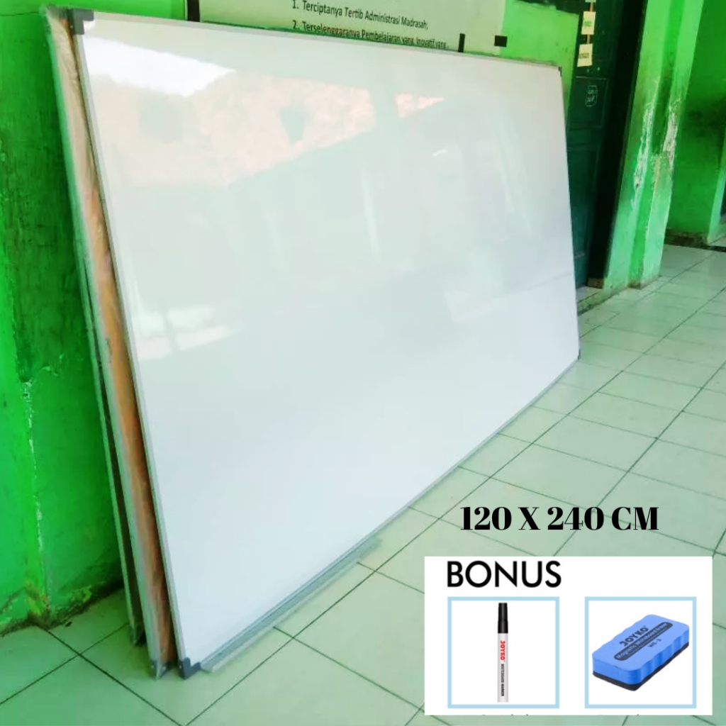 

Gratis ongkir White board besar 240 x 120 cm Papan tulis 120 x 240 cm magnet