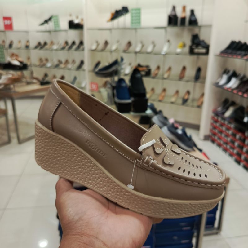 WEDGES ROHDE LADEIS KULIT || SEPATU FORMAL WEDGES ROHDE LADEIS TINGGI 7 CM ORIGINAL STOCK TERBATAS P