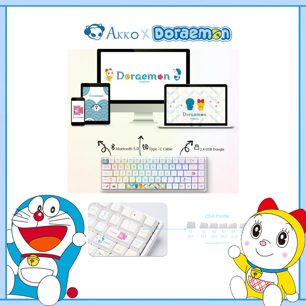Akko Doraemon Rainbow 3068B Gaming Keyboard