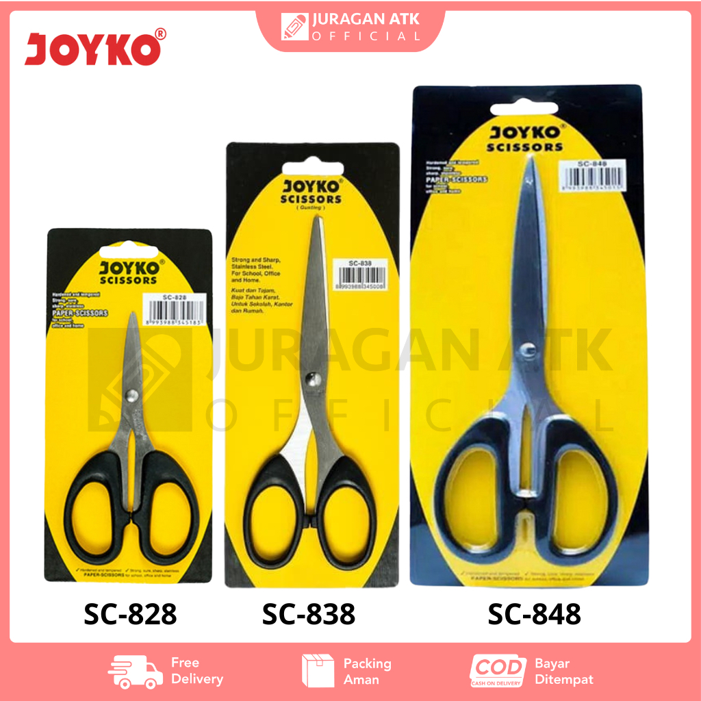 

Gunting Joyko Ukuran Kecil Sedang & Besar SC 828-838-848