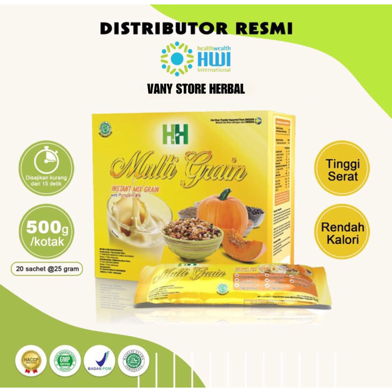 

HH multi grain (aman untuk diabetes/ kanker /jantung/ kolestrol) oat milk sereal kesehatan
