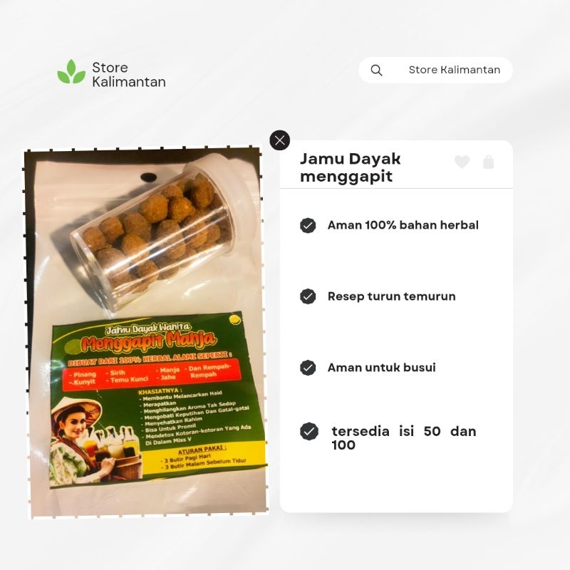 Jamu dayak wanita / jamu herbal dayak bikin keset rapat mengggit berdenyut