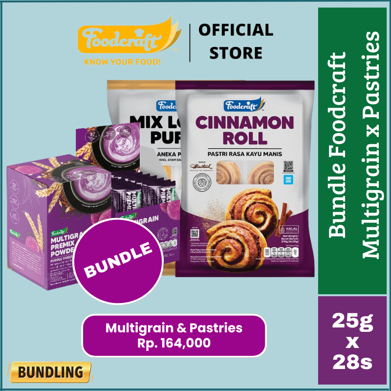 

【Bundle】 Foodcraft Multigrain X Pastries Aneka Campur Miniature Nusantara dan Cinnamon Roll Pastri