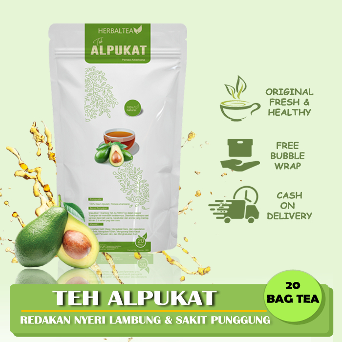 

TEH ALPUKAT OBAT MAAGH ASAM LAMBUNG, TEH HERBAL DAUN ALPUKAT ATASI NYERI PUNGGUNG, OBAT DARAH TINGGI HIPERTENSI, HERBAL TEA PREMIUM DAUN ALPUKAT