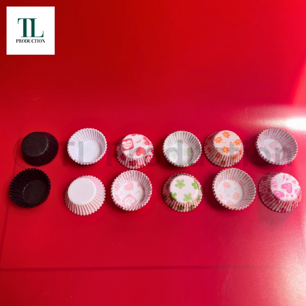 1000pcs LOTUS Cake Case / Cupcake Case 7cm Kembang Polos Glassine - Alas Kue Nastar Muffin