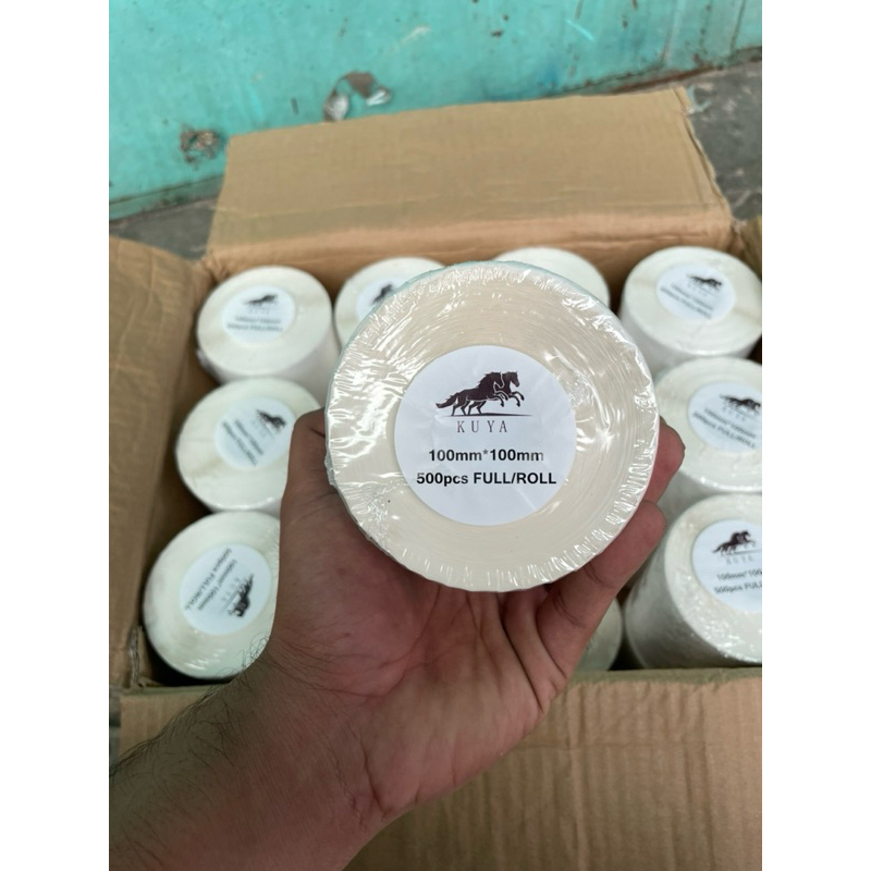 

Label Barcode 100 x 100 / Kertas Sticker Thermal Resi 100x100MM ISI 500 PREMIUM SPEC LAMPUNG