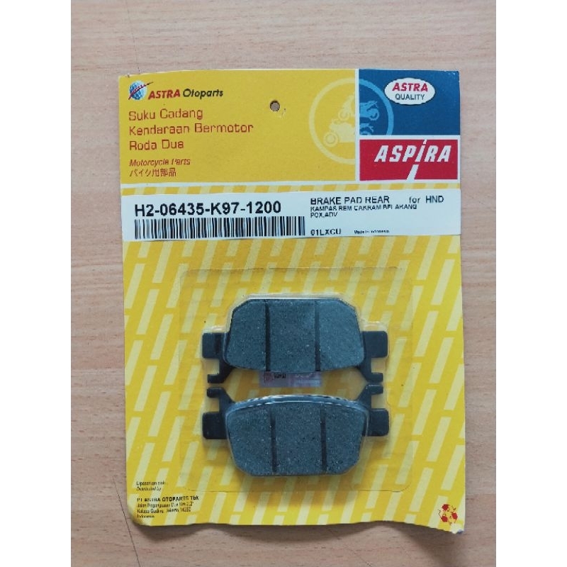 kampas rem belakang pcx 150
