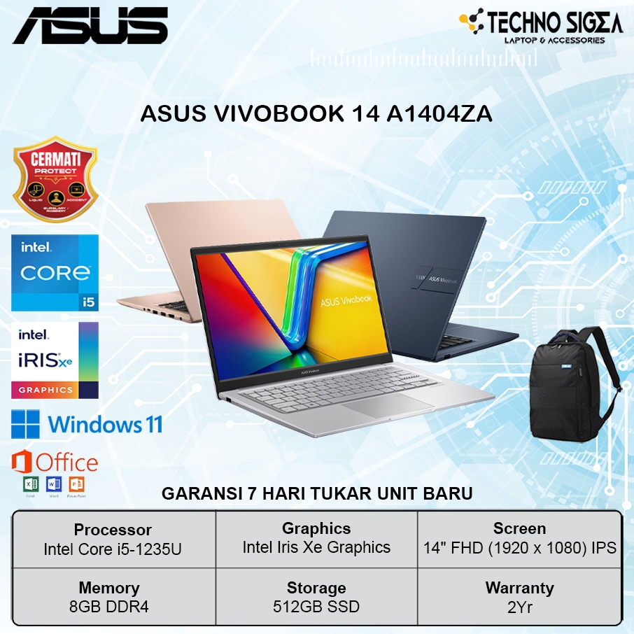 ASUS Vivobook14 A1404ZA i5 1235 8GB 512GB 14.0 FHD