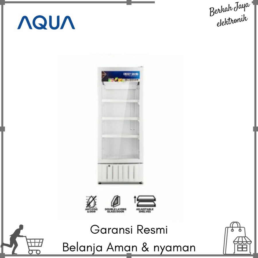 Showcase AQUA AQB-190 | Kulkas display kaca minuman AQB190 180l