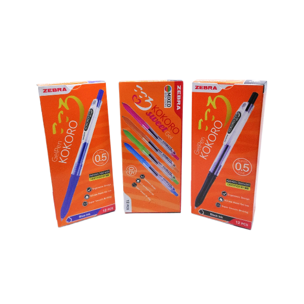 

[PACK] Pulpen Ballpoint Pen Gel 0,5 - Zebra Kokoro MURAH