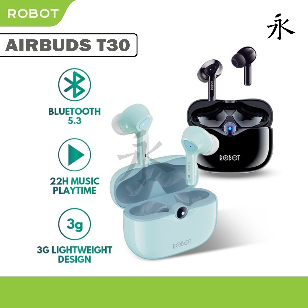 Robot TWS Wireless Earphone Airbuds T30 PLUS Original BT 5.3