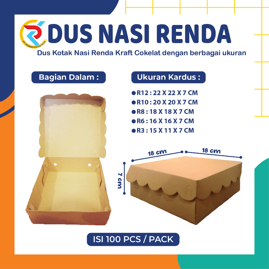 

Dus Nasi Kotak Kraft Coklat (ISI 100)