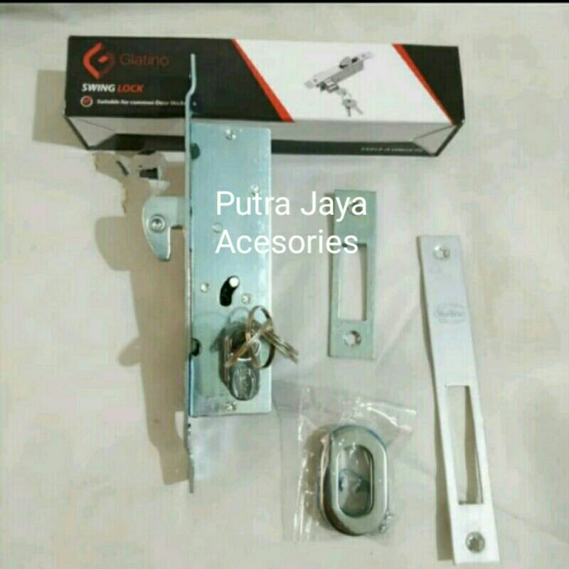 Kunci kait kecil Glatino / kunci sliding / kunci pintu kamar mandi / kunci 9055
