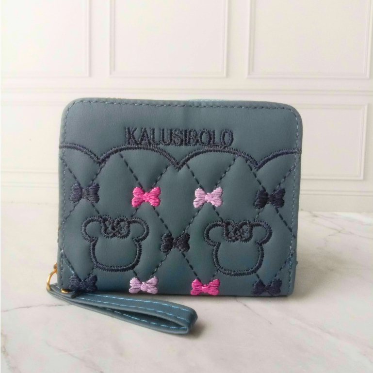 LAKUSO Dompet Kecil Resleting Satu Bahan Kulit SIntetis Wanita / Dompet Murah#2296