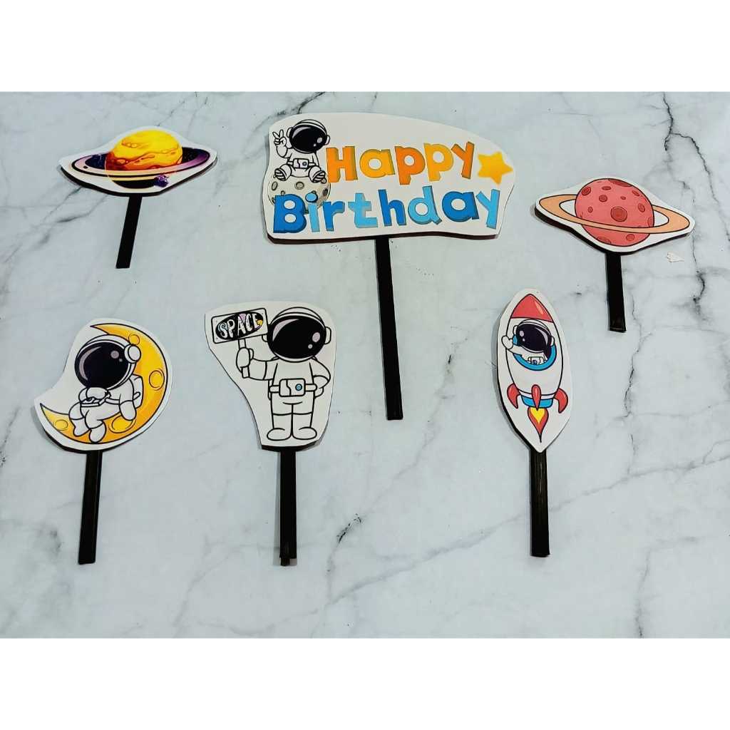 CAKE TOPPER MOTIF ASTRONOT/CAKE TOPPER ULANG TAHUN